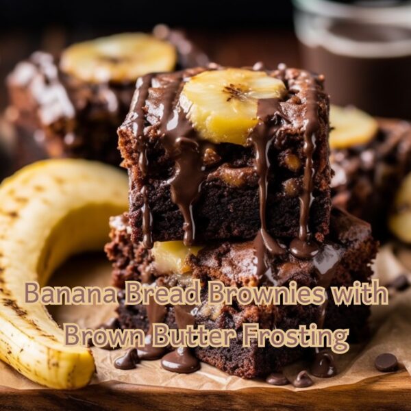 Banana Bread Brownies with Brown Butter Frosting